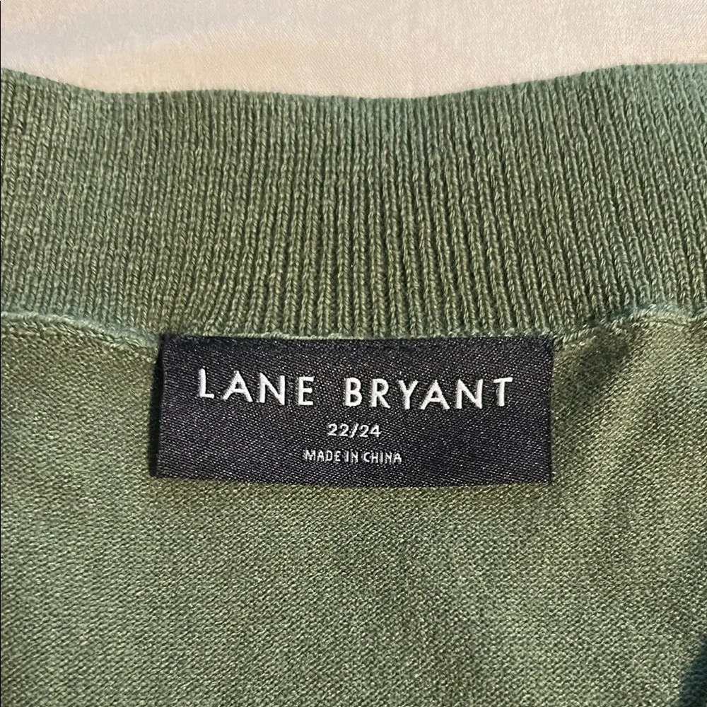 Lane Bryant Olive Knit Sweater - Picture 2 of 8